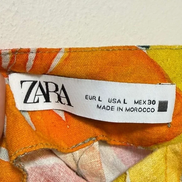 Tropical Print Cutout Mini Dress - Yellow & Green - Picture 3 of 9